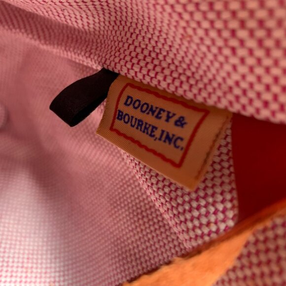DOONEY BOURKE Zebra Drawstring Bucket Bag Red Leather Trim Buckle Strap EUC - Picture 14 of 15